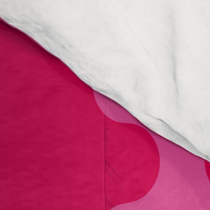 Ogee A-Go-Go Vivid Hot Pink Retro Pop Pattern Comforter Gallery Image 4