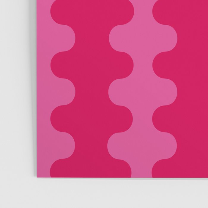 Ogee A-Go-Go Vivid Hot Pink Retro Pop Pattern Poster Gallery Image 3