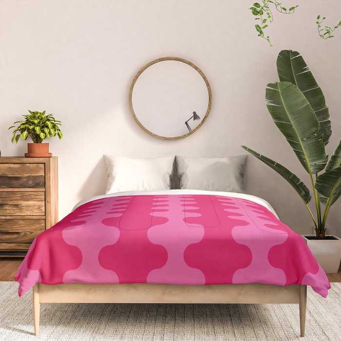 Ogee A-Go-Go Vivid Hot Pink Retro Pop Pattern Comforter Gallery Image 3