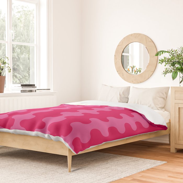 Ogee A-Go-Go Vivid Hot Pink Retro Pop Pattern Duvet Cover Gallery Image 2