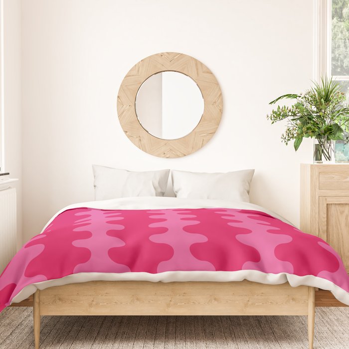 Ogee A-Go-Go Vivid Hot Pink Retro Pop Pattern Duvet Cover Gallery Image 3