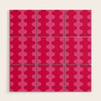 Ogee A-Go-Go Vivid Hot Pink Retro Pop Pattern Wood Wall Art Gallery Image 1