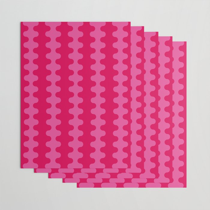 Ogee A-Go-Go Vivid Hot Pink Retro Pop Pattern Wrapping Paper Gallery Image 3