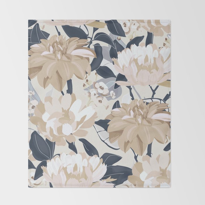 Modern Floral Throw Blanket Gallery Image 2