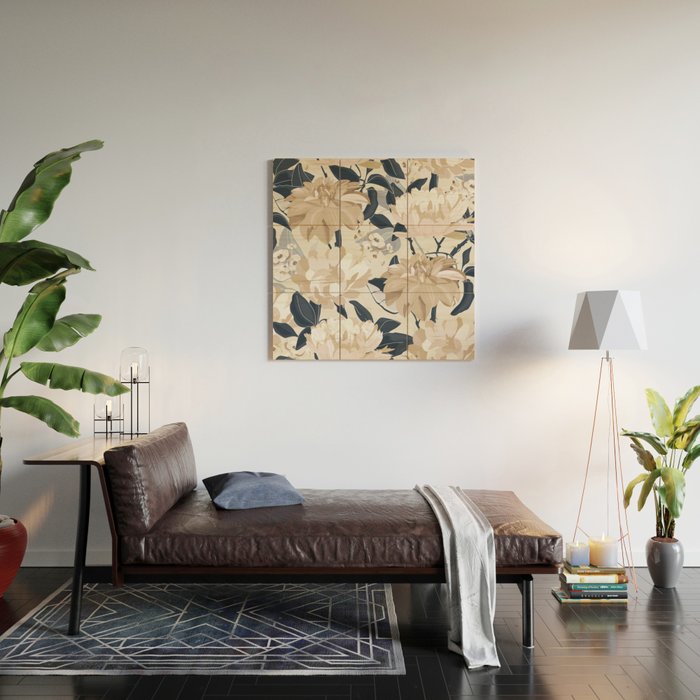 Modern Floral Wood Wall Art Gallery Image 2