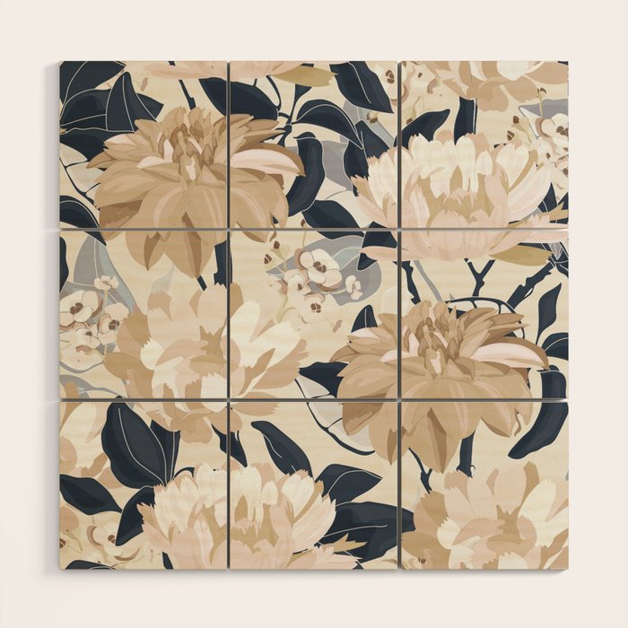 Modern Floral Wood Wall Art Gallery Image 1