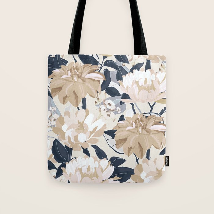 Modern Floral Tote Bag Gallery Image 1