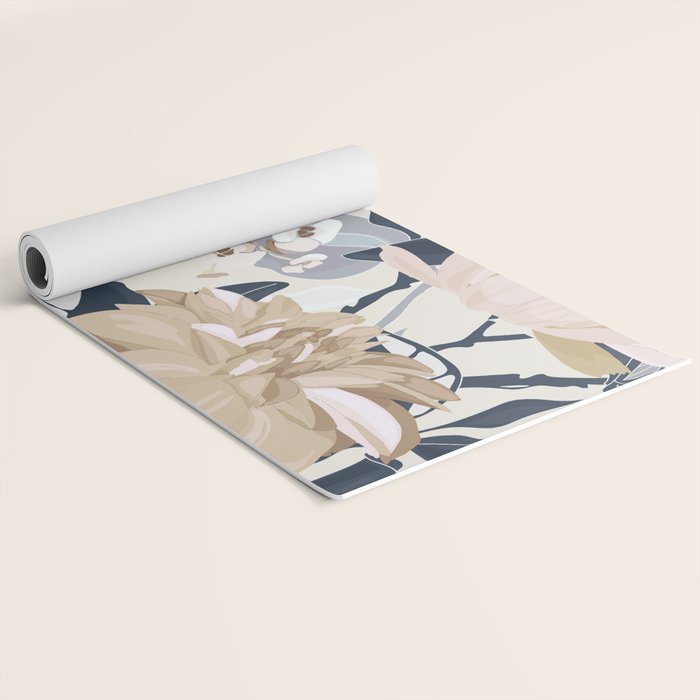 Modern Floral Yoga Mat Gallery Image 2