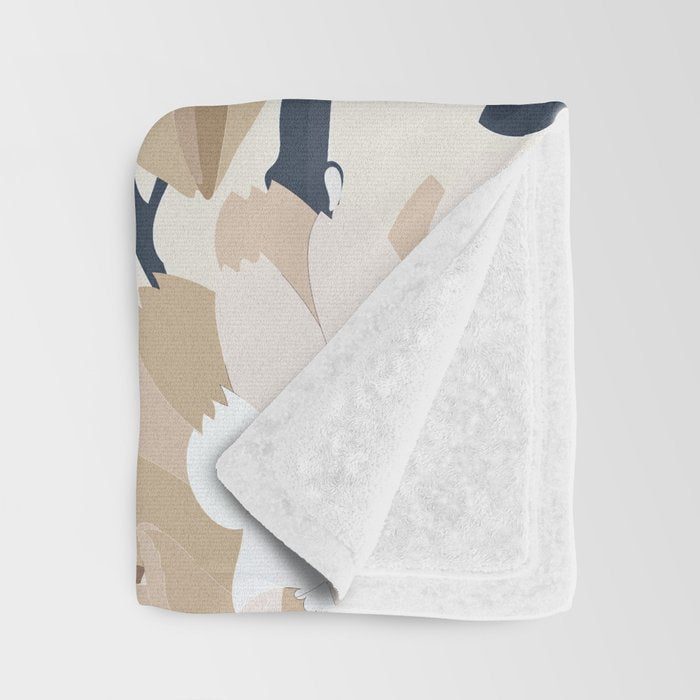 Modern Floral Throw Blanket Gallery Image 3