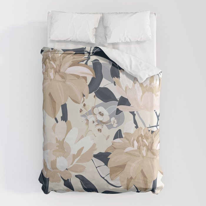 Modern Floral Duvet Cover Gallery Image 1