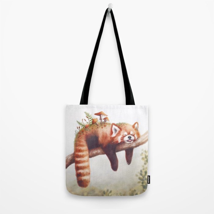 Sleepy Red Panda Tote Bag Gallery Image 2