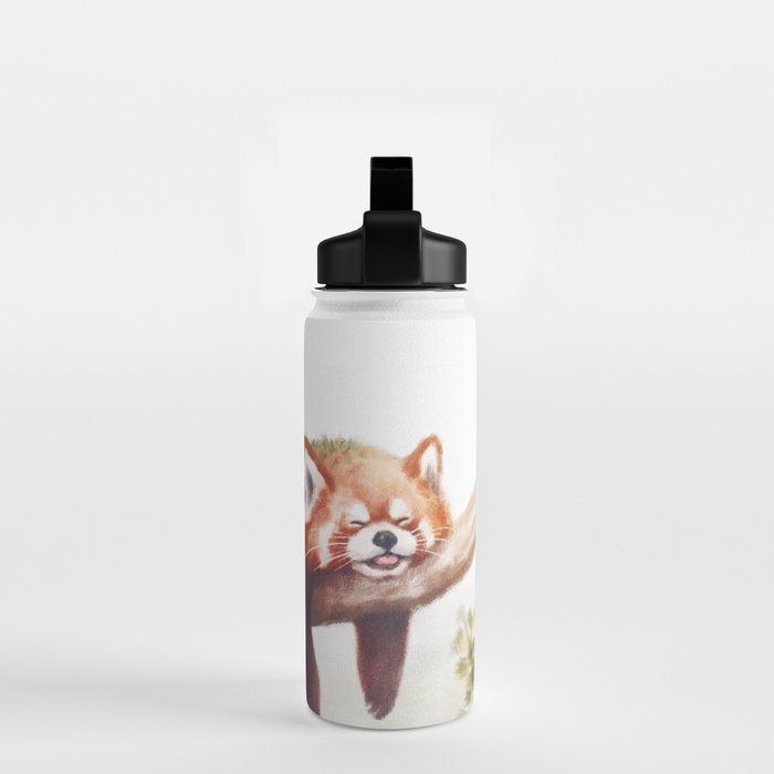 Sleepy Red Panda Water Bottle Gallery Image 2