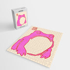 Pink Grumpy Frog Jigsaw Puzzle Gallery Image 2