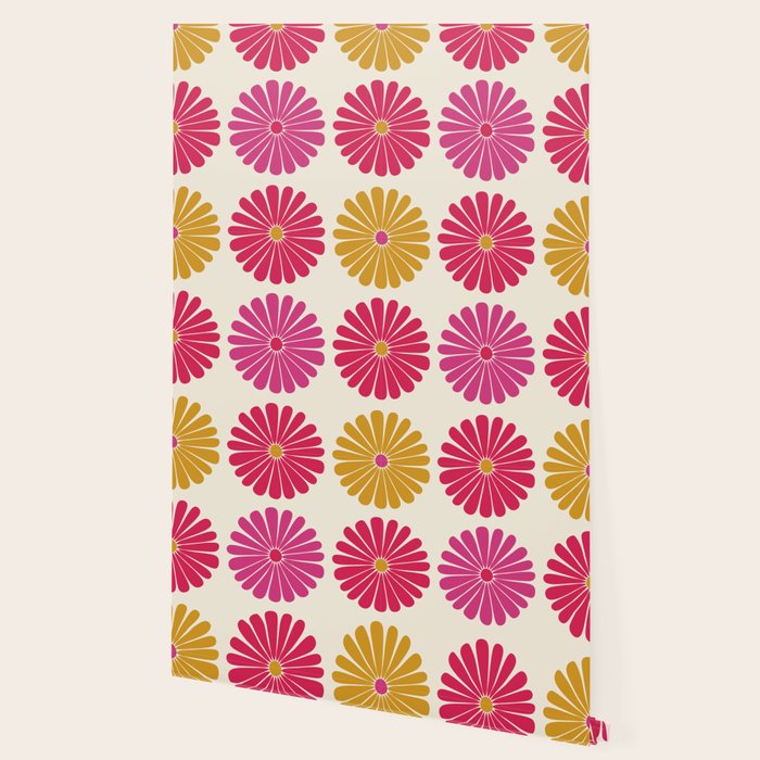 Retro Summer Daisies VII Wallpaper Gallery Image 2