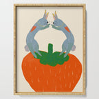 Rabbits & Strawberry Serving Tray Gallery Image 1