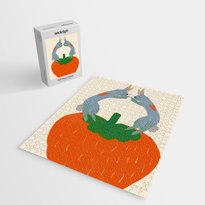 Rabbits & Strawberry Jigsaw Puzzle Gallery Image 2