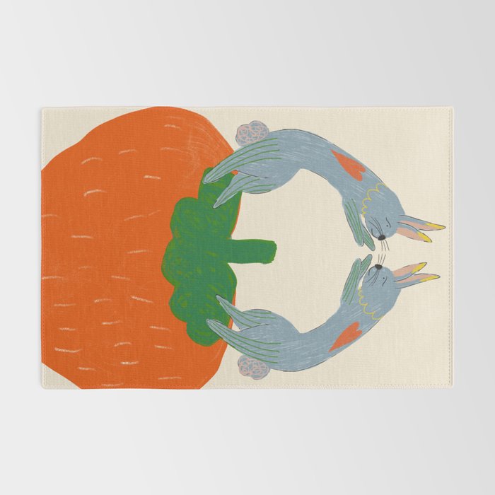 Rabbits & Strawberry Rug Gallery Image 2