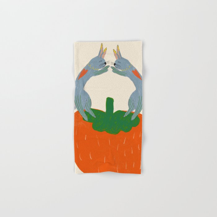 Rabbits & Strawberry Bath Towel Gallery Image 1