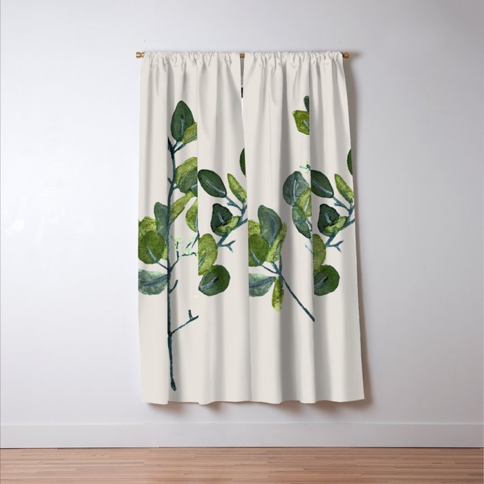Eucalyptus Branch Window Curtain Gallery Image 3