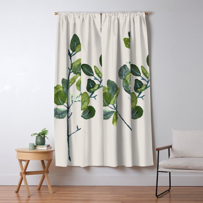 Eucalyptus Branch Window Curtain Gallery Image 1