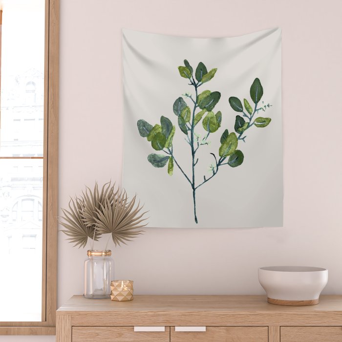 Eucalyptus Branch Wall Tapestry Gallery Image 2