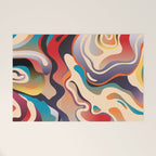 Retro Colorful Liquid Swirls Welcome Mat Gallery Image 1