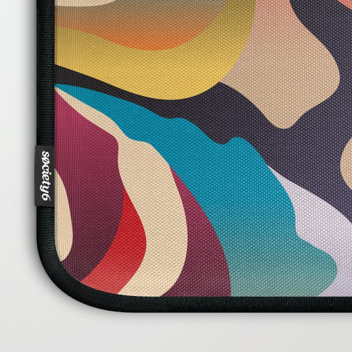 Retro Colorful Liquid Swirls Laptop Sleeve Gallery Image 3