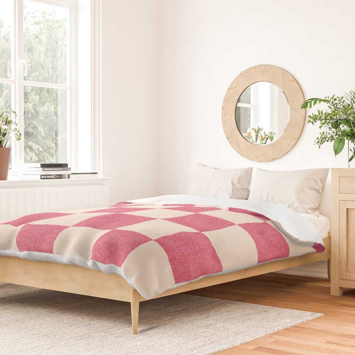 CHECKER - 001 - Dragonfruit Duvet Cover Gallery Image 2