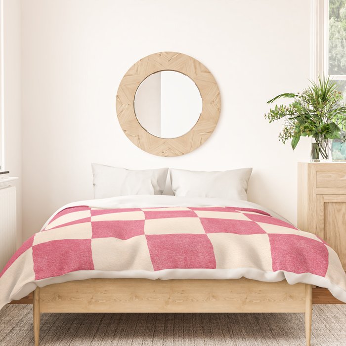 CHECKER - 001 - Dragonfruit Duvet Cover Gallery Image 3