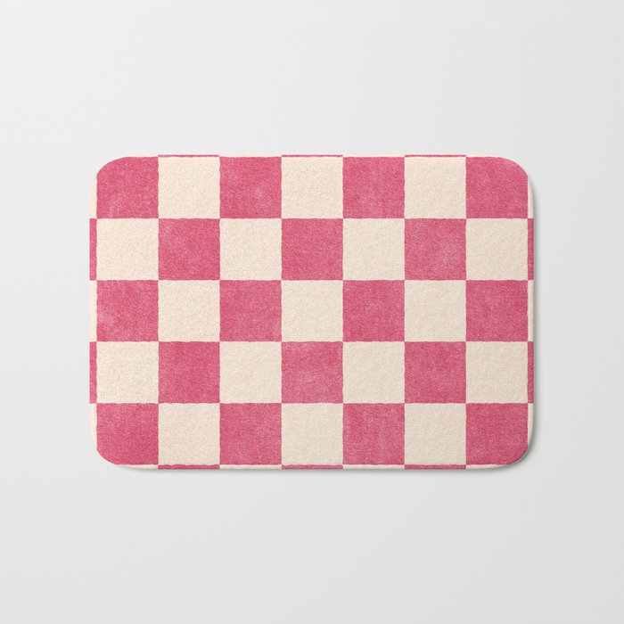 CHECKER - 001 - Dragonfruit Bath Mat Gallery Image 1