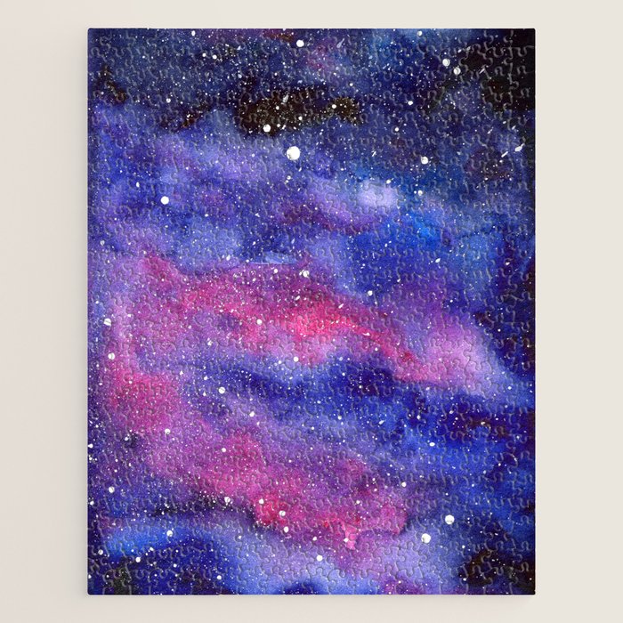 Nebula Galaxy Watercolor Space Sky Jigsaw Puzzle Gallery Image 1