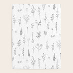 Wildflowers - Grey Flowers Poster Gallery Image 4