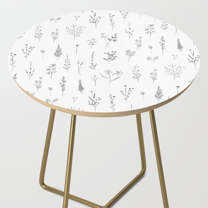 Wildflowers - Grey Flowers Side Table Gallery Image 2