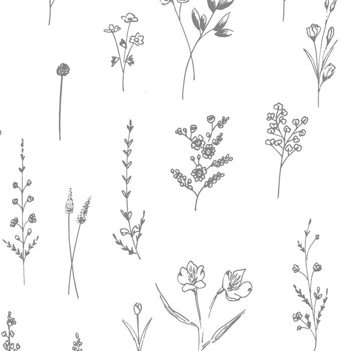 Wildflowers - Grey Flowers Coffee Mug Gallery Image 2