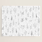 Wildflowers - Grey Flowers Jigsaw Puzzle Gallery Image 1