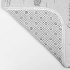 Wildflowers - Grey Flowers Bath Mat Gallery Image 2
