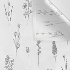 Wildflowers - Grey Flowers Wall Tapestry Gallery Image 3