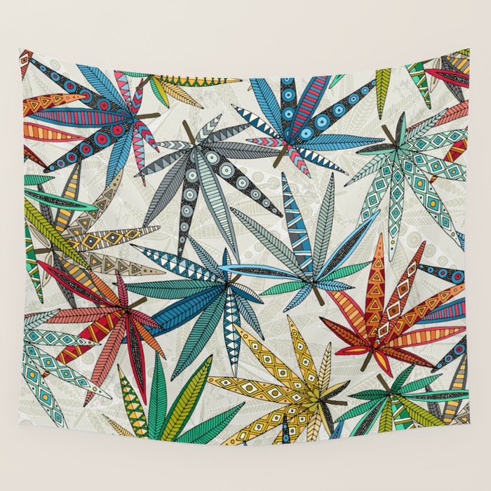 boho weed light Wall Tapestry Gallery Image 1