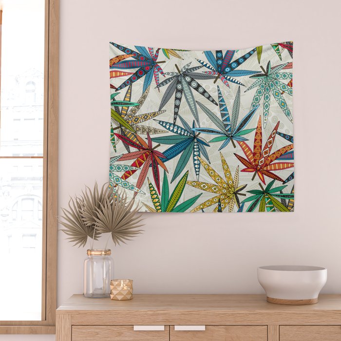 boho weed light Wall Tapestry Gallery Image 2