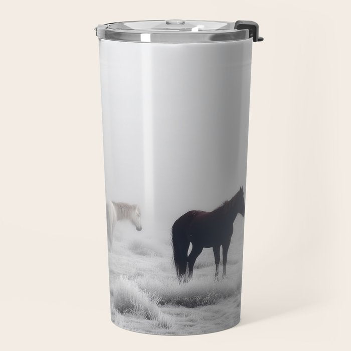 Horses in the Mist II Travel Mug Gallery Image 2
