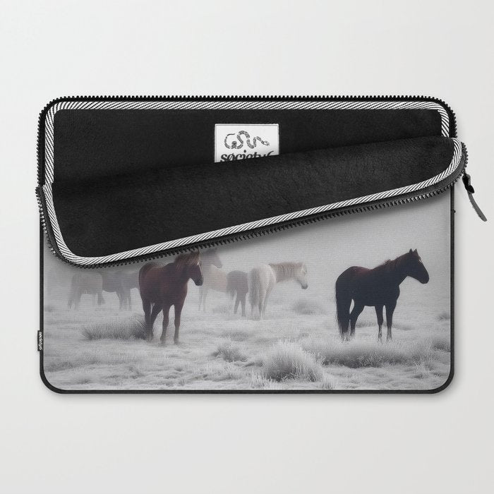 Horses in the Mist II Laptop Sleeve Gallery Image 2