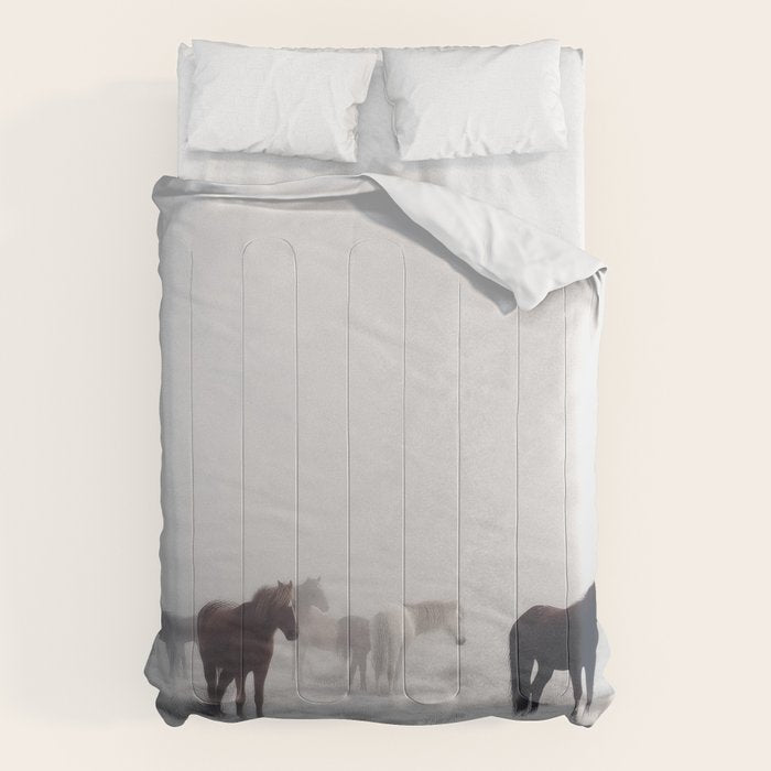 Horses in the Mist II Comforter Gallery Image 1