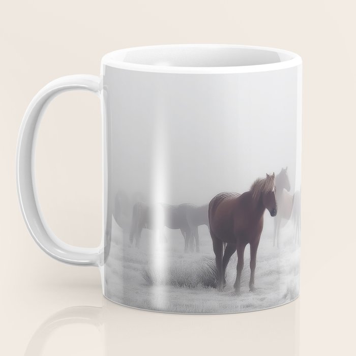 Horses in the Mist II Coffee Mug Gallery Image 3