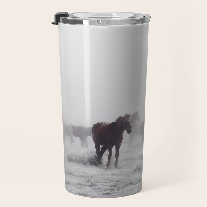 Horses in the Mist II Travel Mug Gallery Image 3