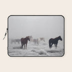 Horses in the Mist II Laptop Sleeve Gallery Image 1