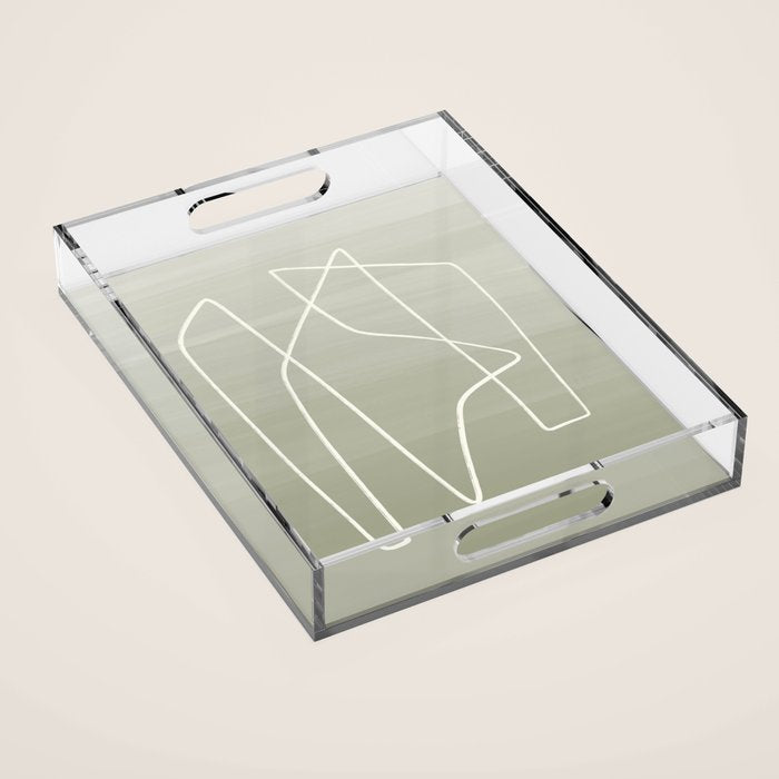 Abstract graphic line intertwining      Acrylic Tray Gallery Image 1