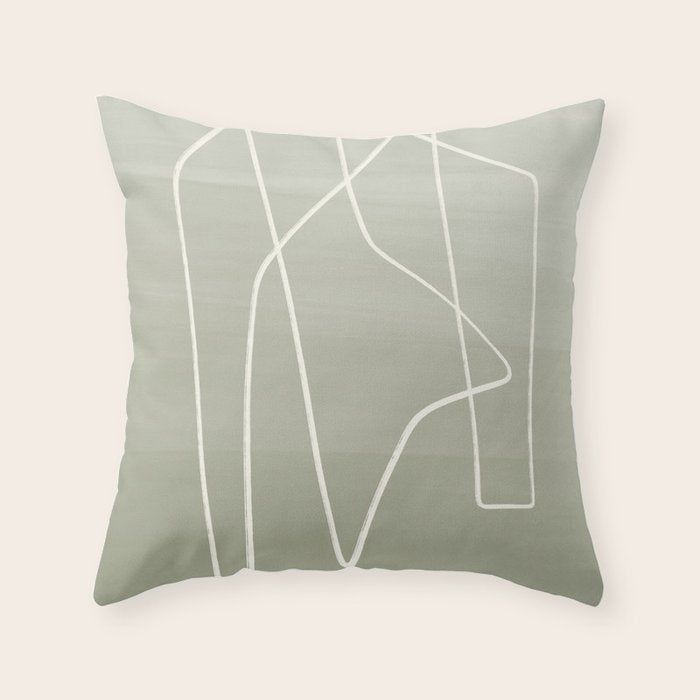 Abstract graphic line intertwining      Throw Pillow Gallery Image 6
