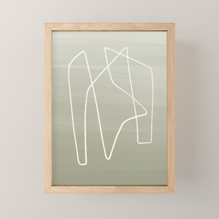 Abstract graphic line intertwining      Mini Art Print Gallery Image 1