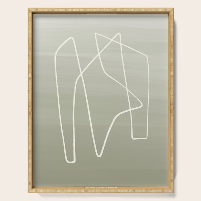 Abstract graphic line intertwining      Serving Tray Gallery Image 1
