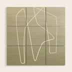 Abstract graphic line intertwining      Wood Wall Art Gallery Image 1